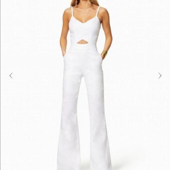 Ramy Brook Noel cutout jumpsuit spaghetti strap linen jumpsuit Sz. 2 - Picture 7 of 8